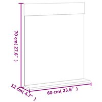 Badkamerspiegel met schap BERG 60x12x70 cm massief hout zwart 6