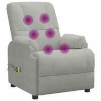 Sta-op-massagestoel kunstsu&egrave;de lichtgrijs 8