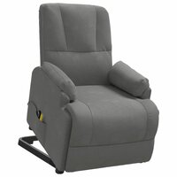 Sta-op-massagestoel kunstsu&egrave;de donkergrijs 3