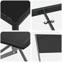 3-delige tuinset zwart textileen en staal 8