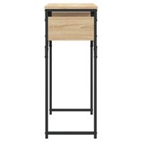 Wandtafel met schap 75x30x75 cm bewerkt hout sonoma eikenkleur 5