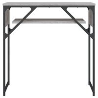Wandtafel met schap 75x30x75 cm bewerkt hout grijs sonoma 4