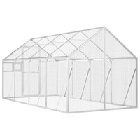 Voli&egrave;re 1,79x4x1,85 m aluminium zilverkleurig 5