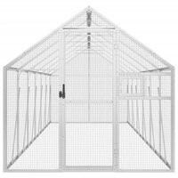 Voli&egrave;re 1,79x6x1,85 m aluminium zilverkleurig 3