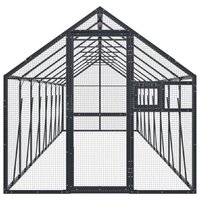 Voli&egrave;re 1,79x8x1,85 m aluminium antracietkleurig 3