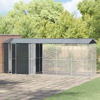 Vogelvoli&egrave;re met Uitbreiding Antraciet 210 x 640 x 247 cm 2