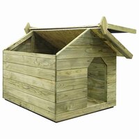 Hondenhok voor tuin met opklapbaar dak ge&iuml;mpregneerd grenenhout 5