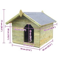 Hondenhok voor tuin met opklapbaar dak ge&iuml;mpregneerd grenenhout 6