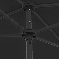 Strandparasol 180x120 cm zwart 6