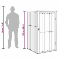 Tuinschuur 88x89x161 cm gegalvaniseerd staal grijs 9