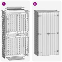 Tuinschuur 85x48x177 cm grenenhout 7