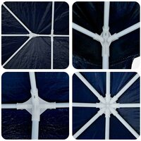 Partytent Blauw, Wit 400 x 400 x 266 cm Polyester, Staal 6