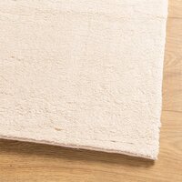 Vloerkleed HUARTE laagpolig zacht wasbaar 120x120 cm beige 4
