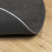 Vloerkleed IZA laagpolig Scandinavisch &Oslash; 120 cm antraciet 5