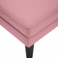 Chaise longue met kussen en rechterarmleuning fluweel roze 7
