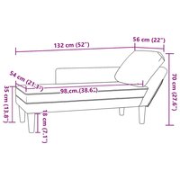 Chaise longue met kussen en rechterarmleuning fluweel roze 9