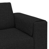 Bankstel 3 pcs Zwart Stof 7