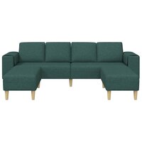 Bankstel 3 pcs Donkergroen Stof 4