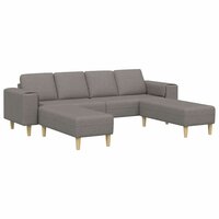 Bankstel 3 pcs Taupe Stof 2