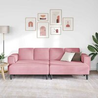 Bankstel 3 pcs Roze Fluweel 3