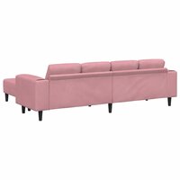 Bankstel 3 pcs Roze Fluweel 6