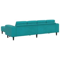 Bankstel 3 pcs Turquoise Fluweel 6