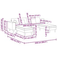 Bankstel 3 pcs Turquoise Fluweel 9