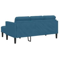 Bankstel Blauw 173 x 131 x 67 cm Fluweel 6