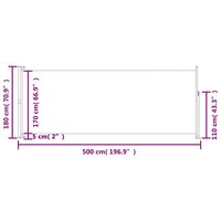 Tuinscherm uittrekbaar 180x500 cm blauw 7