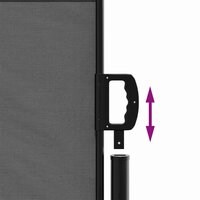 Windscherm uittrekbaar 100x300 cm antracietkleurig 6