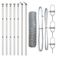 Hexagon Tuinhekje 0,6 x 10 m van Gegalvaniseerd Staal 2