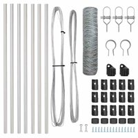 Hexagon Tuinhekje 0,6 x 10 m van Gegalvaniseerd Staal 4