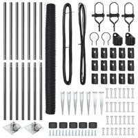 Grijze Hexagon Schutting 1.5 x 10 m Staal 4