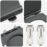 Toiletbril soft-close met quick-release Duroplast antraciet 7