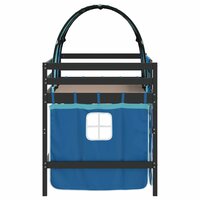 Kinderhoogslaper met tunnel 90x200 cm massief grenenhout blauw 8