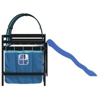 Kinderhoogslaper met tunnel 90x190 cm massief grenenhout blauw 6