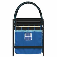 Kinderhoogslaper met tunnel 80x200 cm massief grenenhout blauw 5