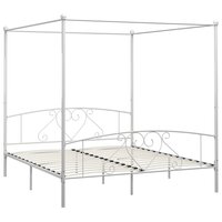 Hemelbedframe metaal wit 180x200 cm  2