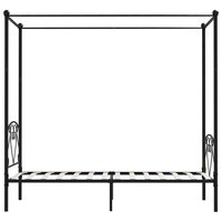 Hemelbedframe metaal zwart 120x200 cm  3