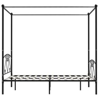 Hemelbedframe metaal zwart 160x200 cm  3