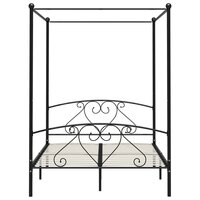 Hemelbedframe metaal zwart 160x200 cm  4