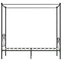 Hemelbedframe metaal grijs 120x200 cm  4