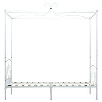 Hemelbedframe metaal wit 90x200 cm 4