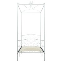 Hemelbedframe metaal wit 100x200 cm 3
