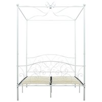 Hemelbedframe metaal wit 120x200 cm 3