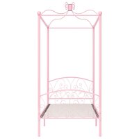 Hemelbedframe metaal roze 90x200 cm 3
