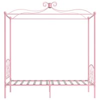 Hemelbedframe metaal roze 90x200 cm 4