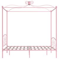 Hemelbedframe metaal roze 140x200 cm 4