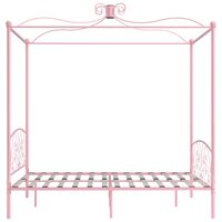Hemelbedframe metaal roze 160x200 cm 4