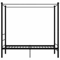 Hemelbedframe metaal zwart 100x200 cm 3